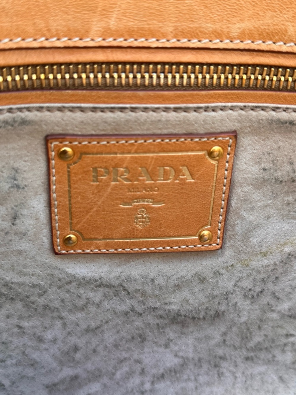 Prada canvas canapé righe Black and gray Messenger satchel with leather accents - Picture 7 of 9